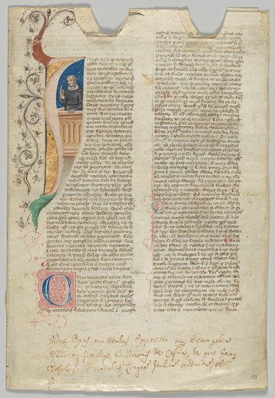 Manuscript Leaf, Italian, 14th century by Unbekannt
