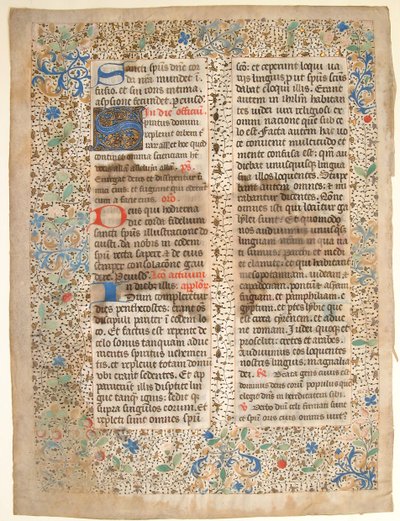 Manuscript Leaf from a Missal, mid-15th century by Unbekannt