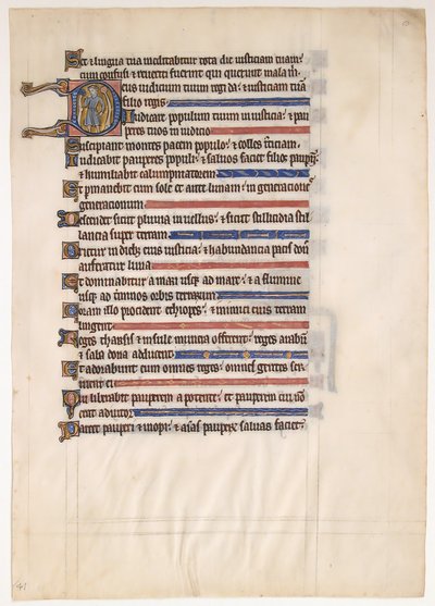 Manuscript Leaf from a Royal Psalter by Unbekannt