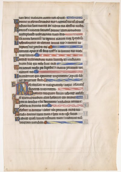 Manuscript Leaf from a Royal Psalter (13th century) by Unbekannt