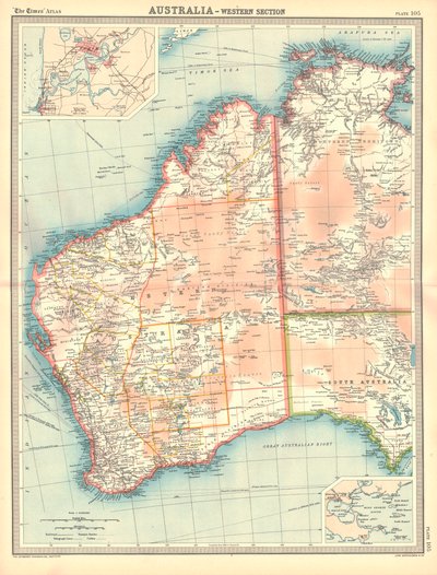 Map of Australia - Western Section by Unbekannt