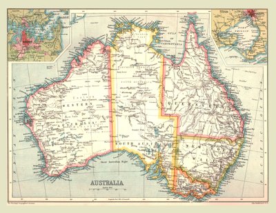 Map of Australia by Unbekannt