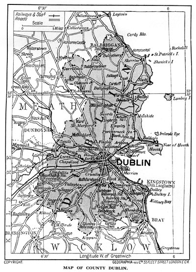 Map of County Dublin, Ireland by Unbekannt