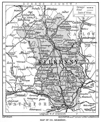 Map of County Kilkenny, Ireland by Unbekannt