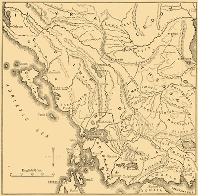 Map of Epirus and Western Greece, 1890 by Unbekannt