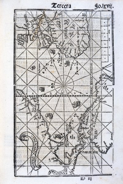 Map of Europe, Africa, and the Americas by Unbekannt