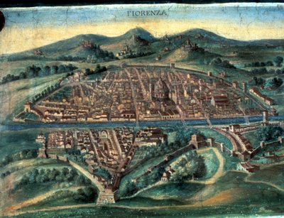 Map of Florence by Unbekannt