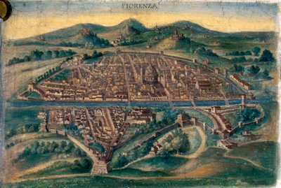 Map of Florence, 15th century by Unbekannt