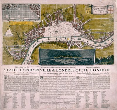 Map of London, 1666 by Unbekannt