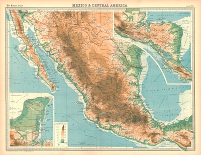 Map of Mexico and Central America by Unbekannt