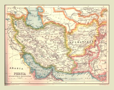 Map of Persia by Unbekannt