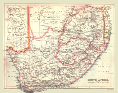 Map of South Africa by Unbekannt