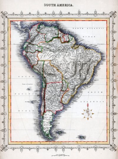Map of South America by Unbekannt