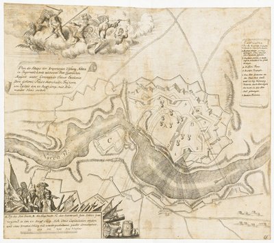 Map of the Battle at Narva by Unbekannt