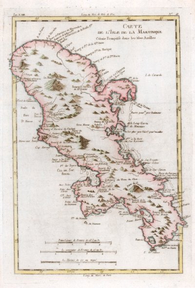 Map of the Caribbean Island of Martinique by Unbekannt