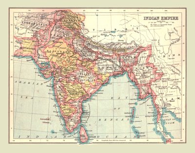 Map of the Indian Empire, 1902 by Unbekannt