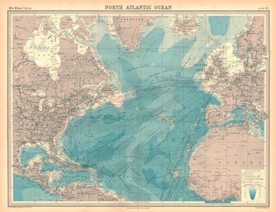 Map of the North Atlantic Ocean by Unbekannt