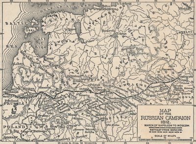 Map of the Russian Campaign, 1812 by Unbekannt