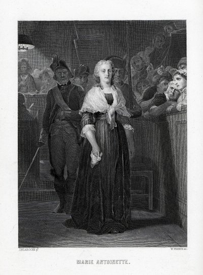 Marie Antoinette Leaving Convention After Sentence by Unbekannt