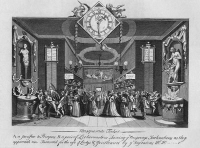 Masquerade Ticket, 1727, 1827 by Unbekannt