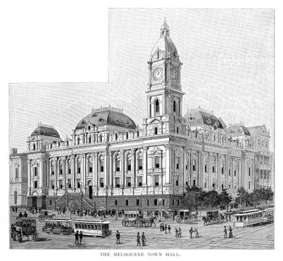 Melbourne Town Hall, Victoria, Australia, 1886 by Unbekannt