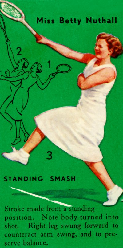Miss Betty Nuthall - Standing Smash by Unbekannt