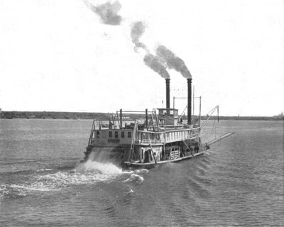 Mississippi Paddle Steamer, USA, c1900 by Unbekannt