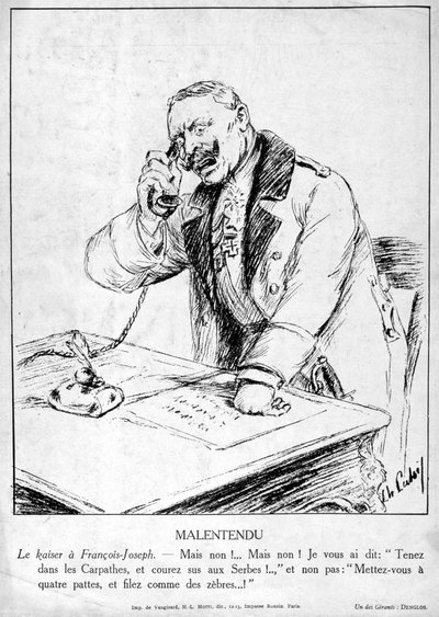 Misunderstanding, caricatures of Guillaume II of Germany by Unbekannt