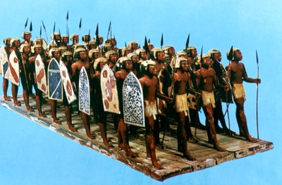 Model Pikemen, Tomb of Mesehti, 12th Dynasty by Unbekannt
