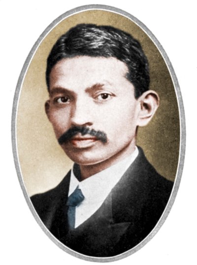 Mohandas Karamchand Gandhi 1869-1948, as a young man by Unbekannt
