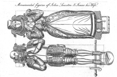 Monumental figures of John Lewston & Joane his Wife by Unbekannt