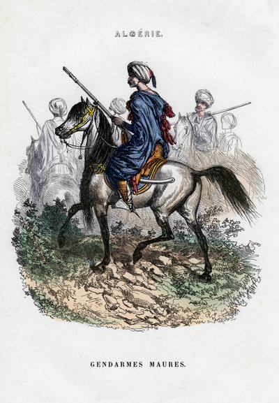 Moorish Gendarmes, French Army in Algeria by Unbekannt