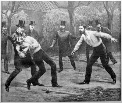 Mortal duel on the Grande Jatte by Unbekannt