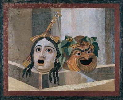 Mosaic with Scenic Masks by Unbekannt