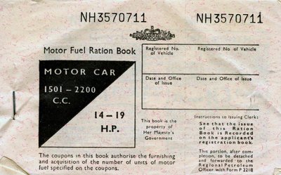 Motor fuel ration book, c1950s by Unbekannt