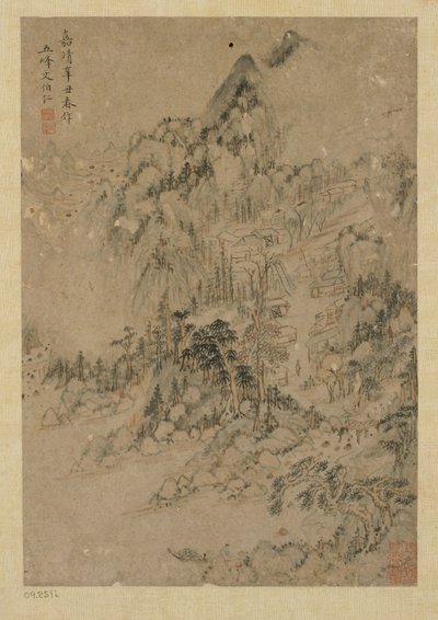 Mountain village, Ming dynasty, 1550-1644 by Unbekannt