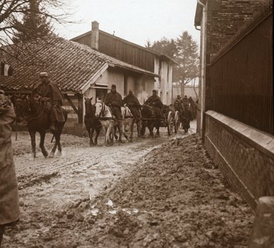 Mounted French Soldiers with Artillery by Unbekannt