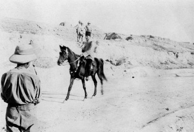 Mounted Turkish Officer Leaving Mosul, Mesopotamia, WWI by Unbekannt