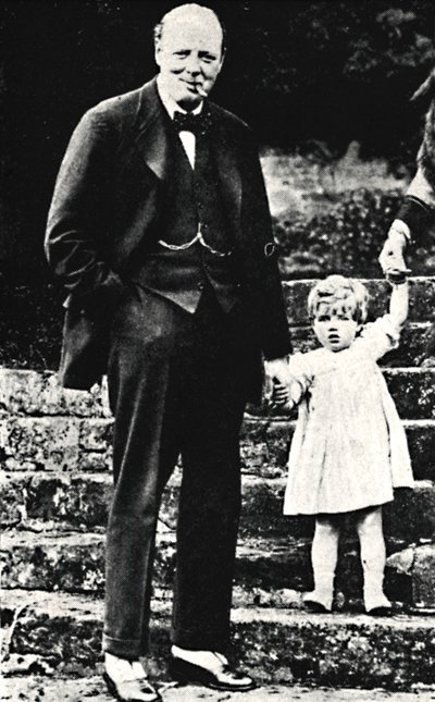 Mr. Churchill with His Daughter by Unbekannt