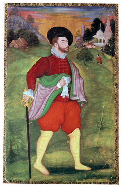 Mughal Portrait of a European by Unbekannt