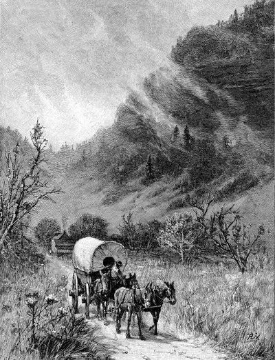 Mule Wagon Passing Through the Cumberland Gap, Kentucky by Unbekannt