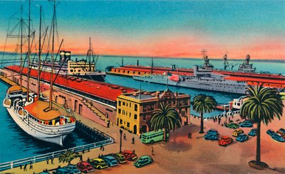 Municipal Piers. San Diego, California, c1941 by Unbekannt