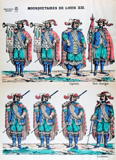 Musketeers of Louis XIII, 17th century 19th century by Unbekannt