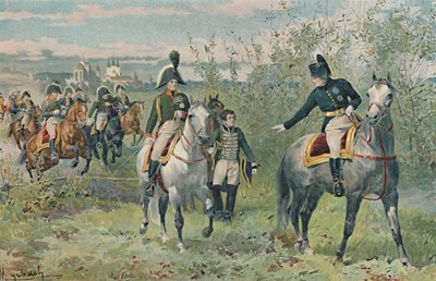 Napoleon and Alexander at Erfurt, 1808 by Unbekannt