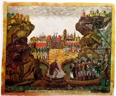 Napoleon arriving on St Helena, 1815 by Unbekannt