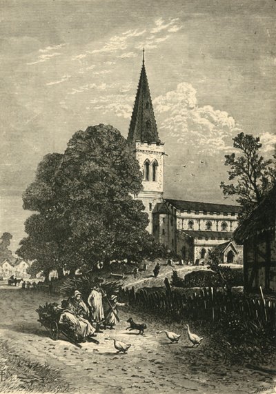 Naseby Church, 1898 by Unbekannt