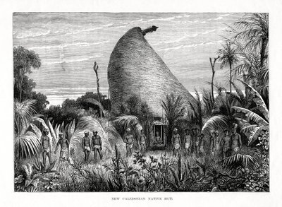 New Caledonian Native Hut, southwest Pacific, 1877 by Unbekannt