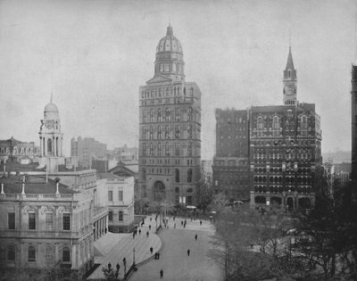 New York Newspaper Buildings, 19th century by Unbekannt