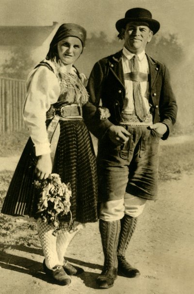 Newlyweds in Traditional Costume, Carinthia, Austria by Unbekannt