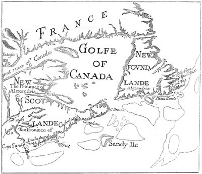 Old Map of Acadia by Unbekannt